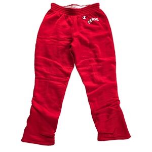 Mens XXL Vintage Champion Sweatpants Maryland Terps 80s Terps Red Double‎ Lined